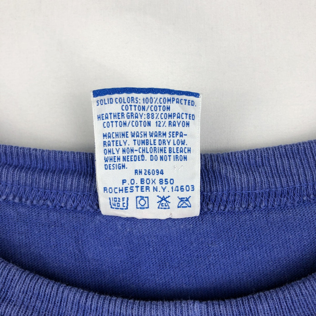 90'S Champion Authentic Athletic Apparel Logo Print T-Shirt Made in USA Men's XL Vintage cotton blue type Vintage Second Hand