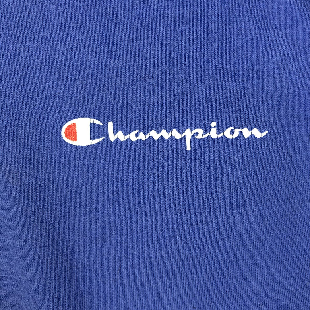 90'S Champion Authentic Athletic Apparel Logo Print T-Shirt Made in USA Men's XL Vintage cotton blue type Vintage Second Hand