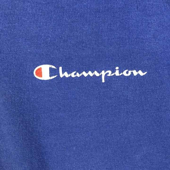 90'S Champion Authentic Athletic Apparel Logo Print T-Shirt Made in USA Men's XL Vintage cotton blue type Vintage Second Hand