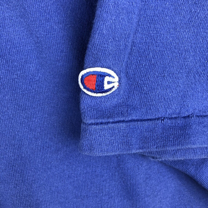 90'S Champion Authentic Athletic Apparel Logo Print T-Shirt Made in USA Men's XL Vintage cotton blue type Vintage Second Hand