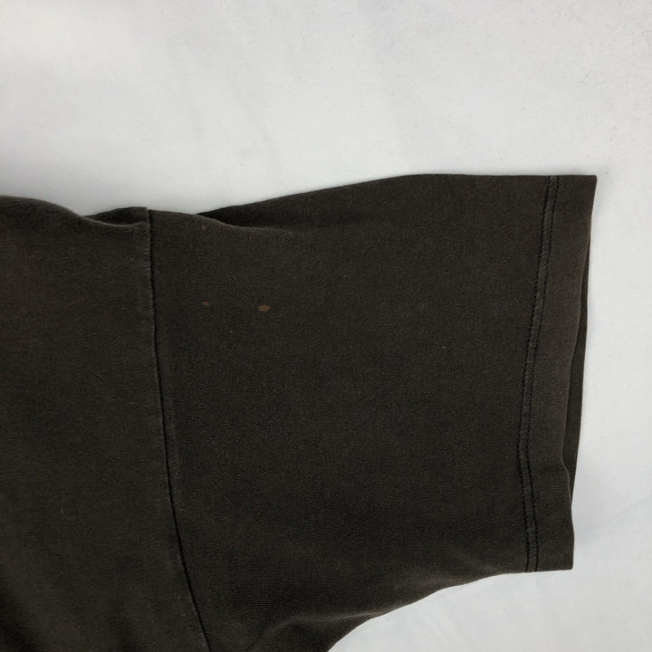 90'S Nike T-shirt with back logo print, men's size M equivalent, vintage. cotton brown type Vintage Second Hand