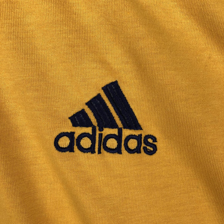 90s-00'S Adidas V-neck football t-shirt, men's size M (approx.) cotton yellow type Vintage Second Hand
