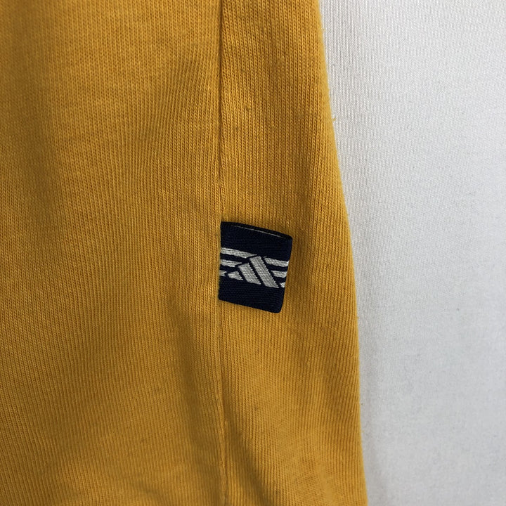 90s-00'S Adidas V-neck football t-shirt, men's size M (approx.) cotton yellow type Vintage Second Hand