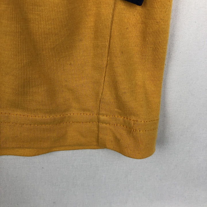 90s-00'S Adidas V-neck football t-shirt, men's size M (approx.) cotton yellow type Vintage Second Hand