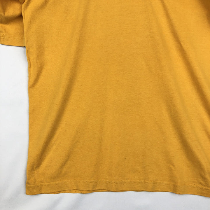 90s-00'S Adidas V-neck football t-shirt, men's size M (approx.) cotton yellow type Vintage Second Hand