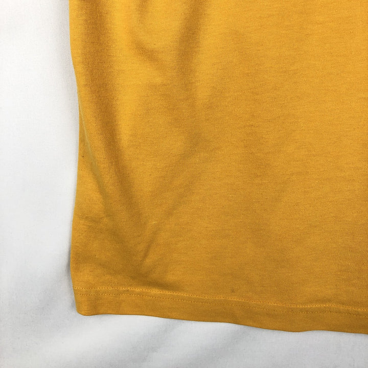 90s-00'S Adidas V-neck football t-shirt, men's size M (approx.) cotton yellow type Vintage Second Hand