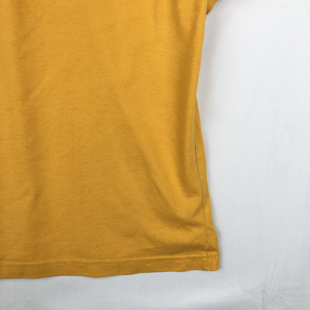 90s-00'S Adidas V-neck football t-shirt, men's size M (approx.) cotton yellow type Vintage Second Hand