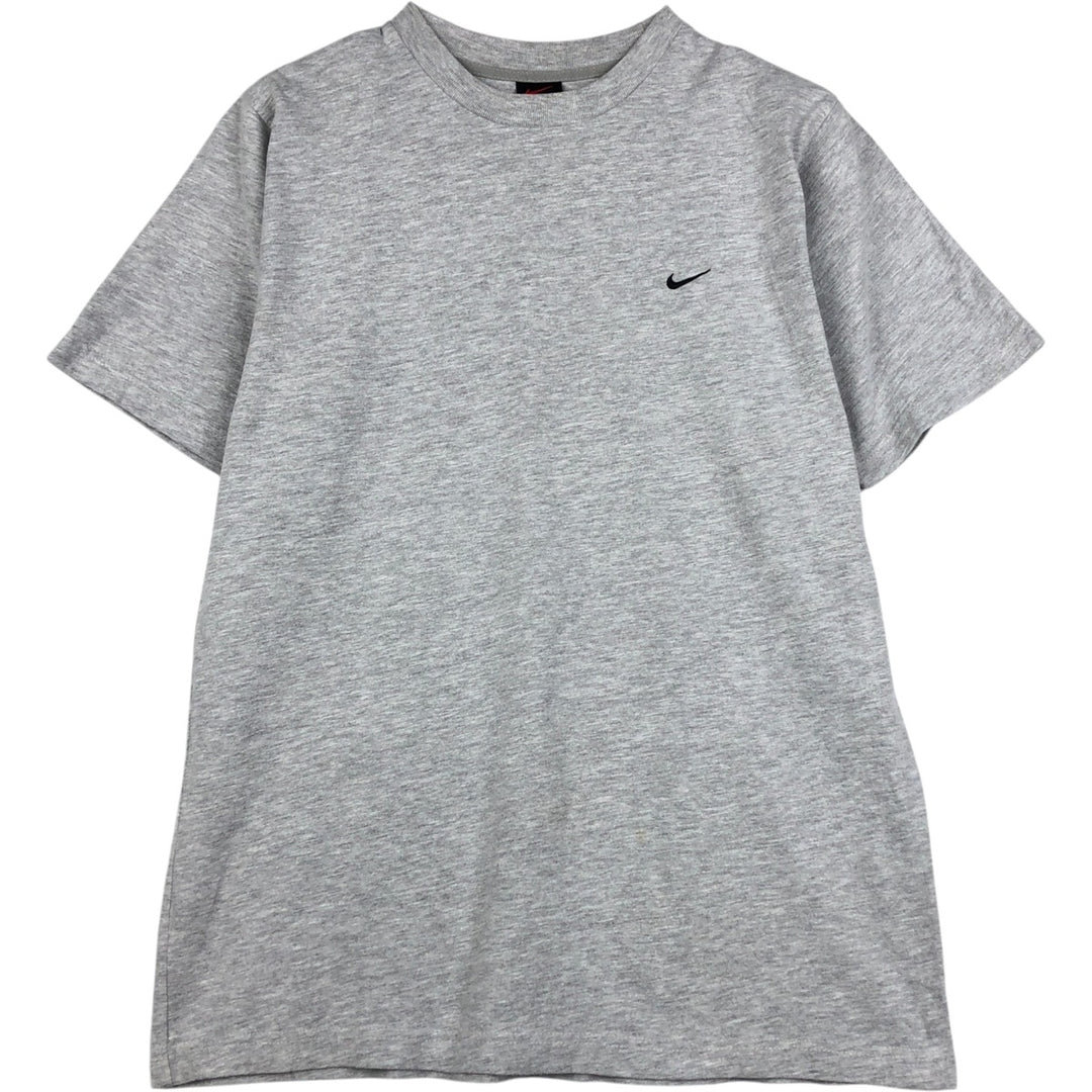 90'S Nike One Point Logo T-shirt, Men's M size, Vintage cotton gray type Vintage Second Hand