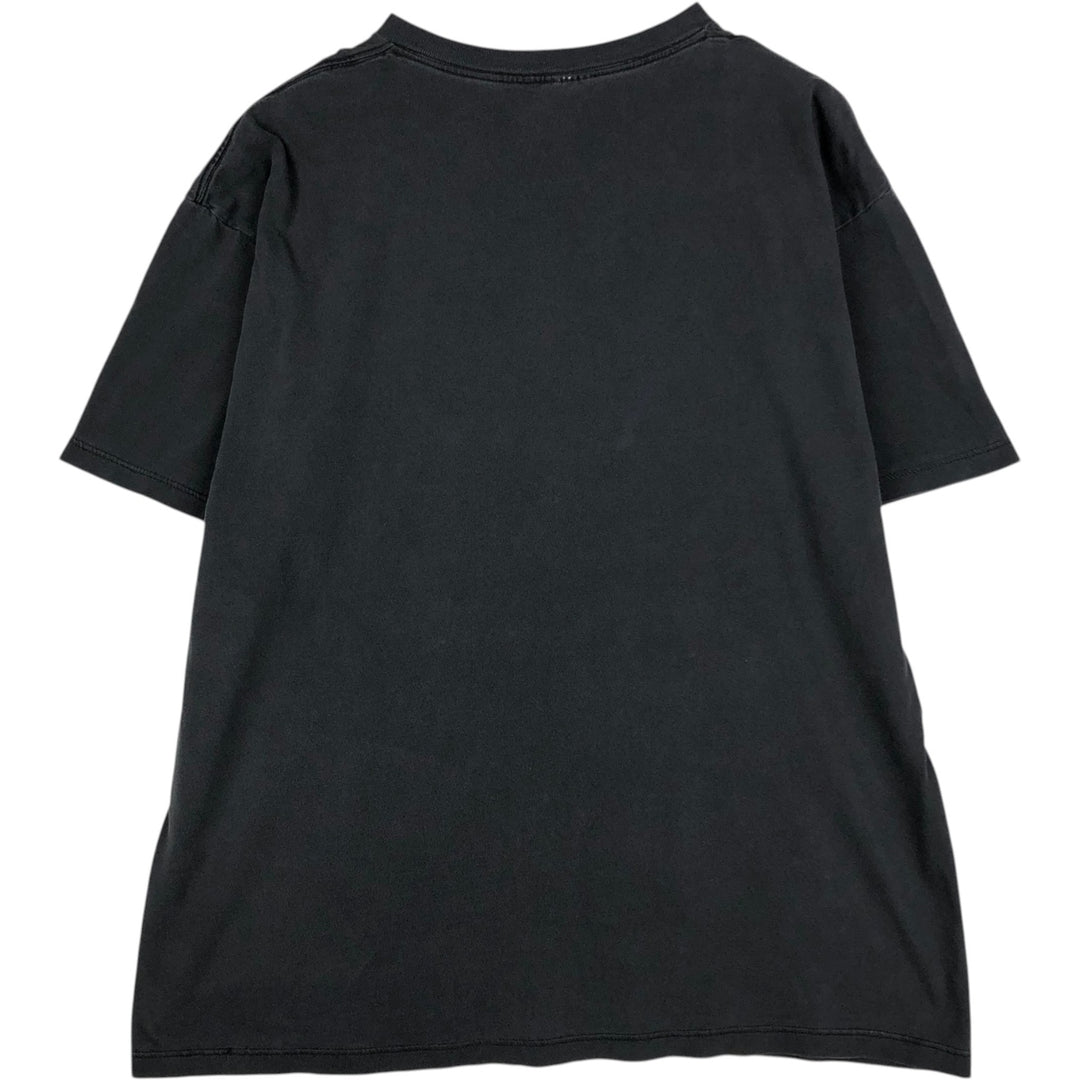 90s-era Adidas logo T-shirt, made in USA, men's size XL (approx.) cotton black type Vintage Second Hand