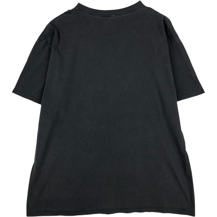 90s-era Adidas logo T-shirt, made in USA, men's size XL (approx.) cotton black type Vintage Second Hand