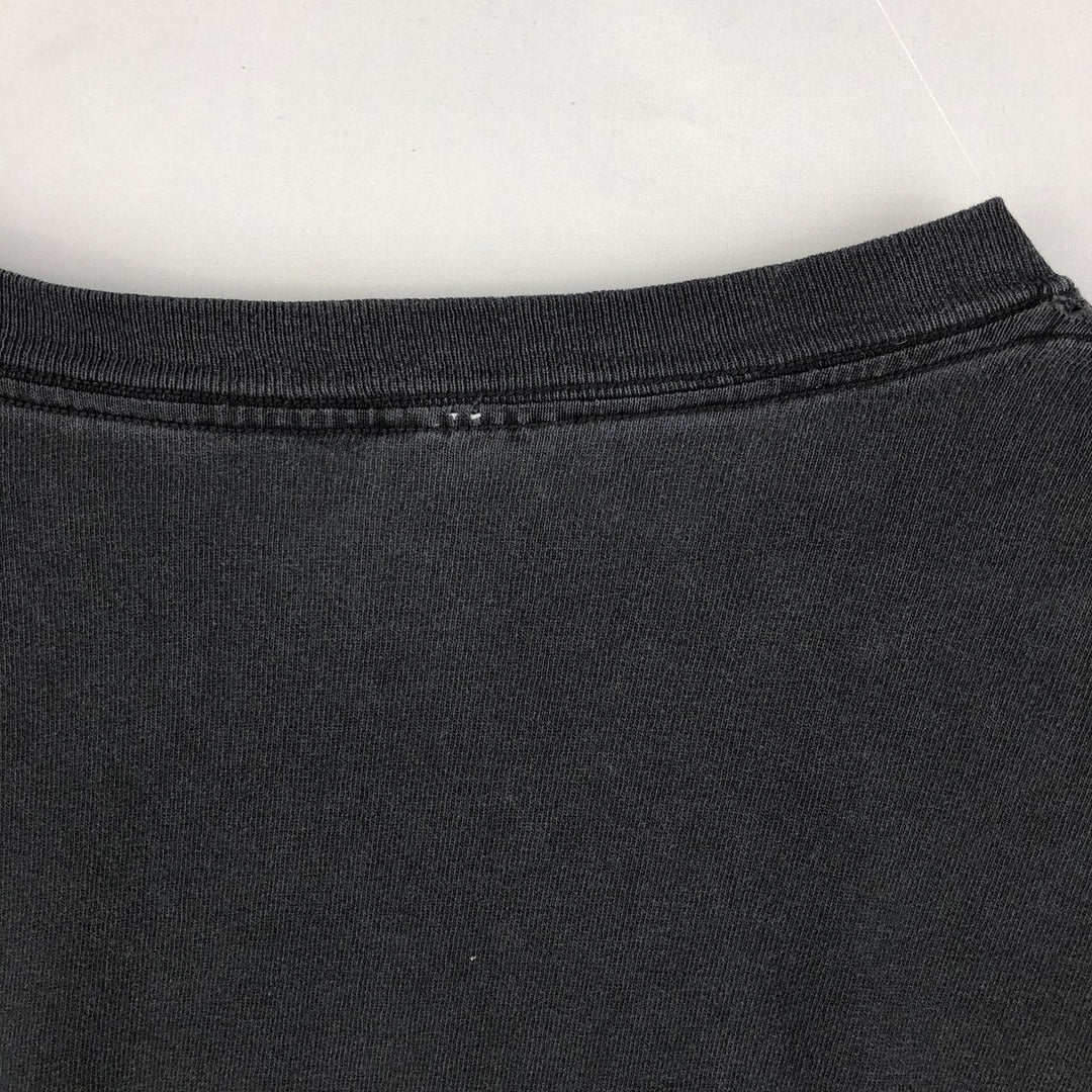 90s-era Adidas logo T-shirt, made in USA, men's size XL (approx.) cotton black type Vintage Second Hand