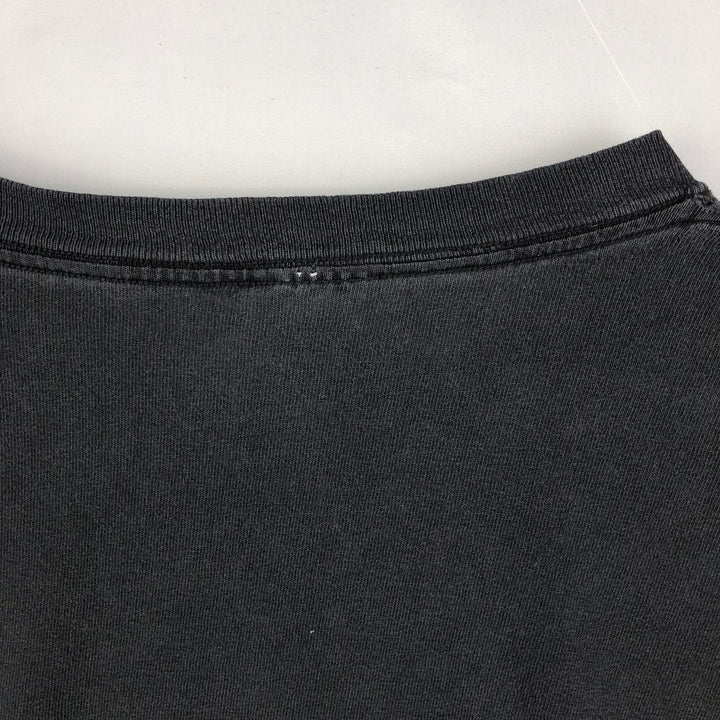 90s-era Adidas logo T-shirt, made in USA, men's size XL (approx.) cotton black type Vintage Second Hand