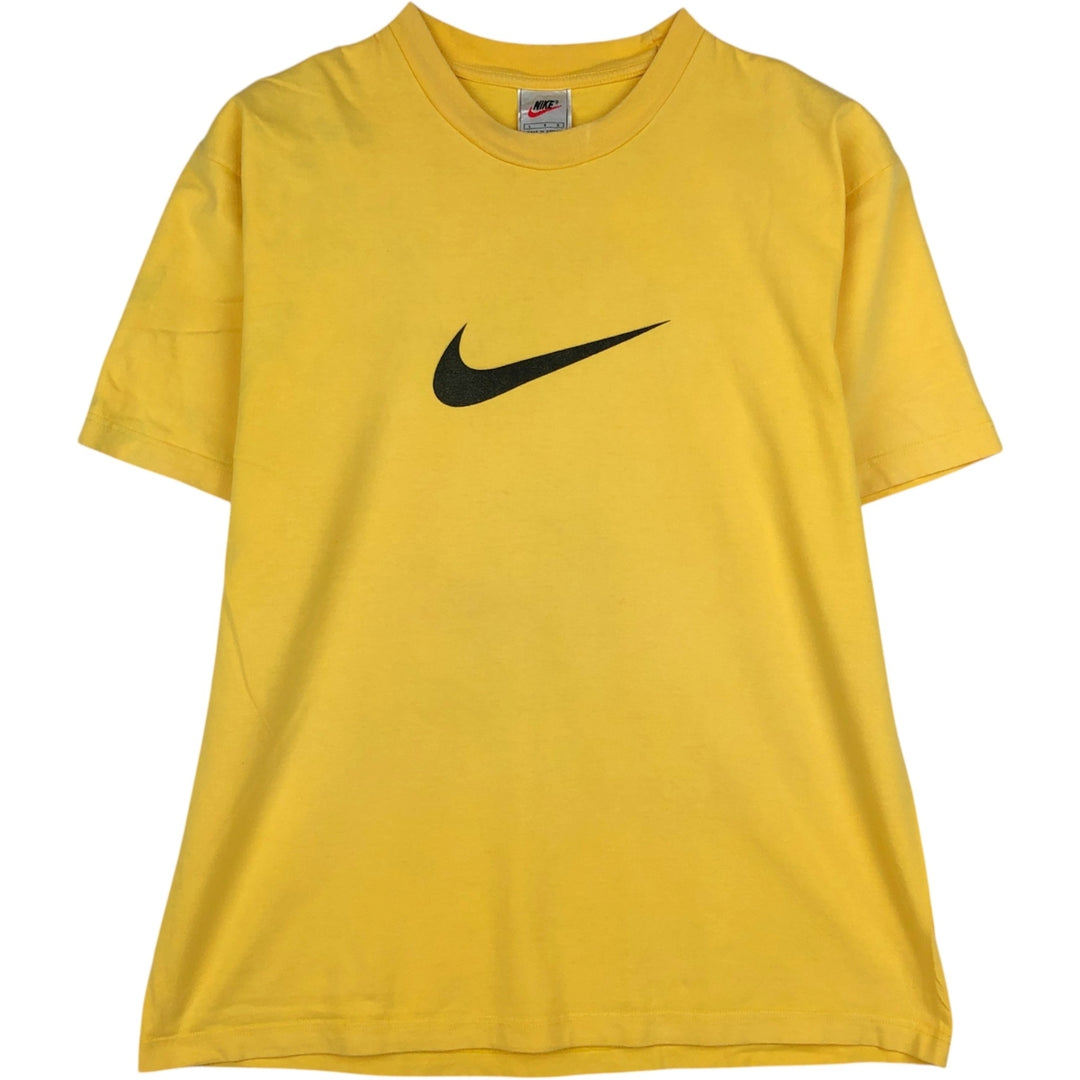 90'S Nike Logo T-Shirt, Men's Size L (approx.), Vintage cotton yellow type Vintage Second Hand