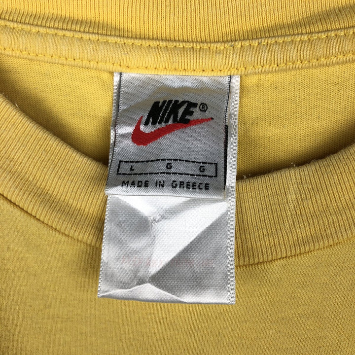 90'S Nike Logo T-Shirt, Men's Size L (approx.), Vintage cotton yellow type Vintage Second Hand