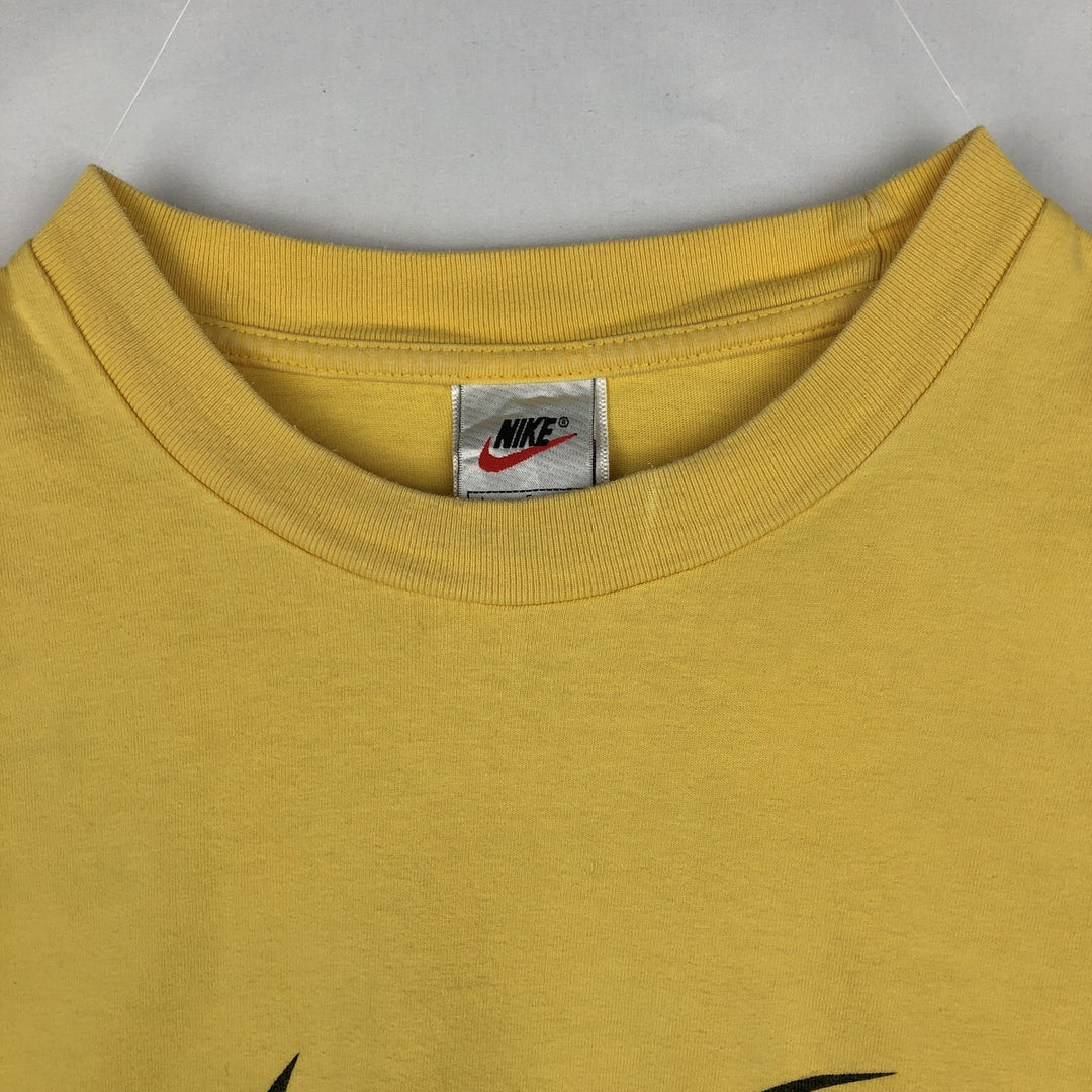 90'S Nike Logo T-Shirt, Men's Size L (approx.), Vintage cotton yellow type Vintage Second Hand