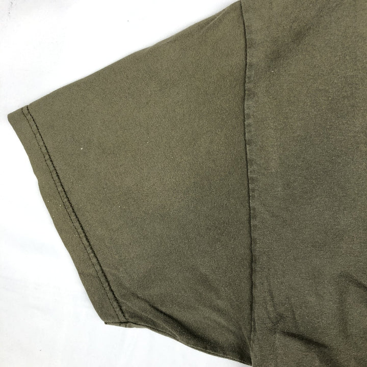 Nike HOCKEY Fire Pattern Sport Print T-Shirt, Men's Size XL (approx.) cotton Khaki type Vintage Second Hand