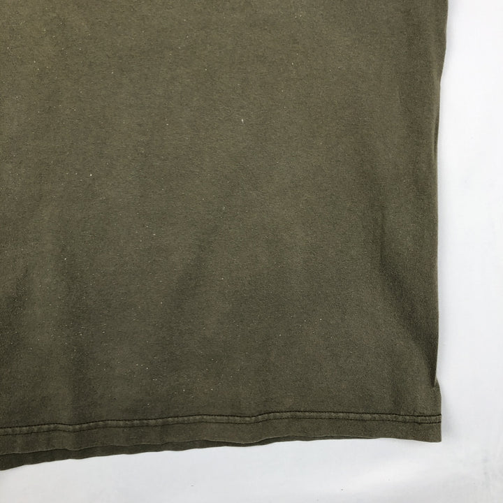 Nike HOCKEY Fire Pattern Sport Print T-Shirt, Men's Size XL (approx.) cotton Khaki type Vintage Second Hand