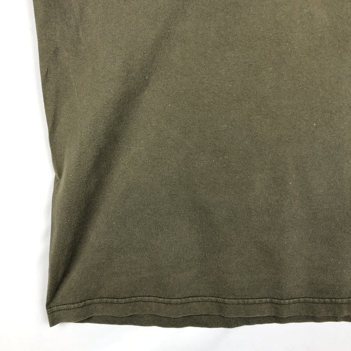 Nike HOCKEY Fire Pattern Sport Print T-Shirt, Men's Size XL (approx.) cotton Khaki type Vintage Second Hand