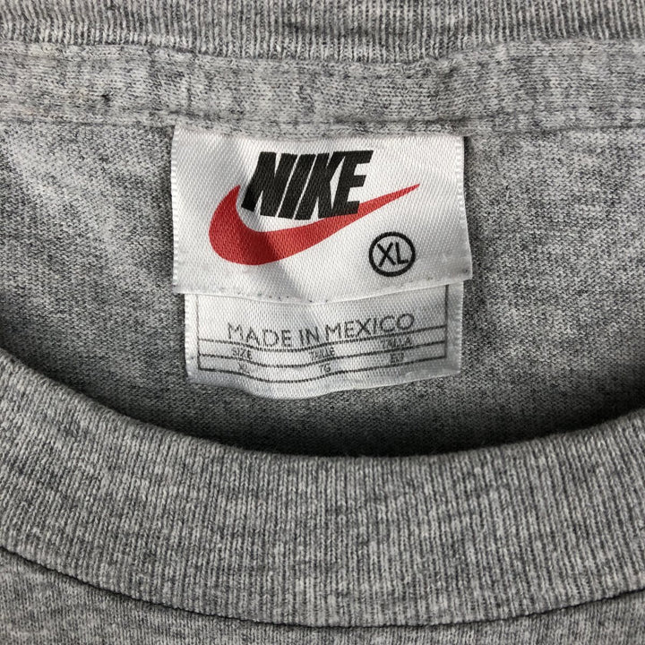 90'S Nike One Point Logo T-shirt, Men's XL, Vintage cotton gray type Vintage Second Hand