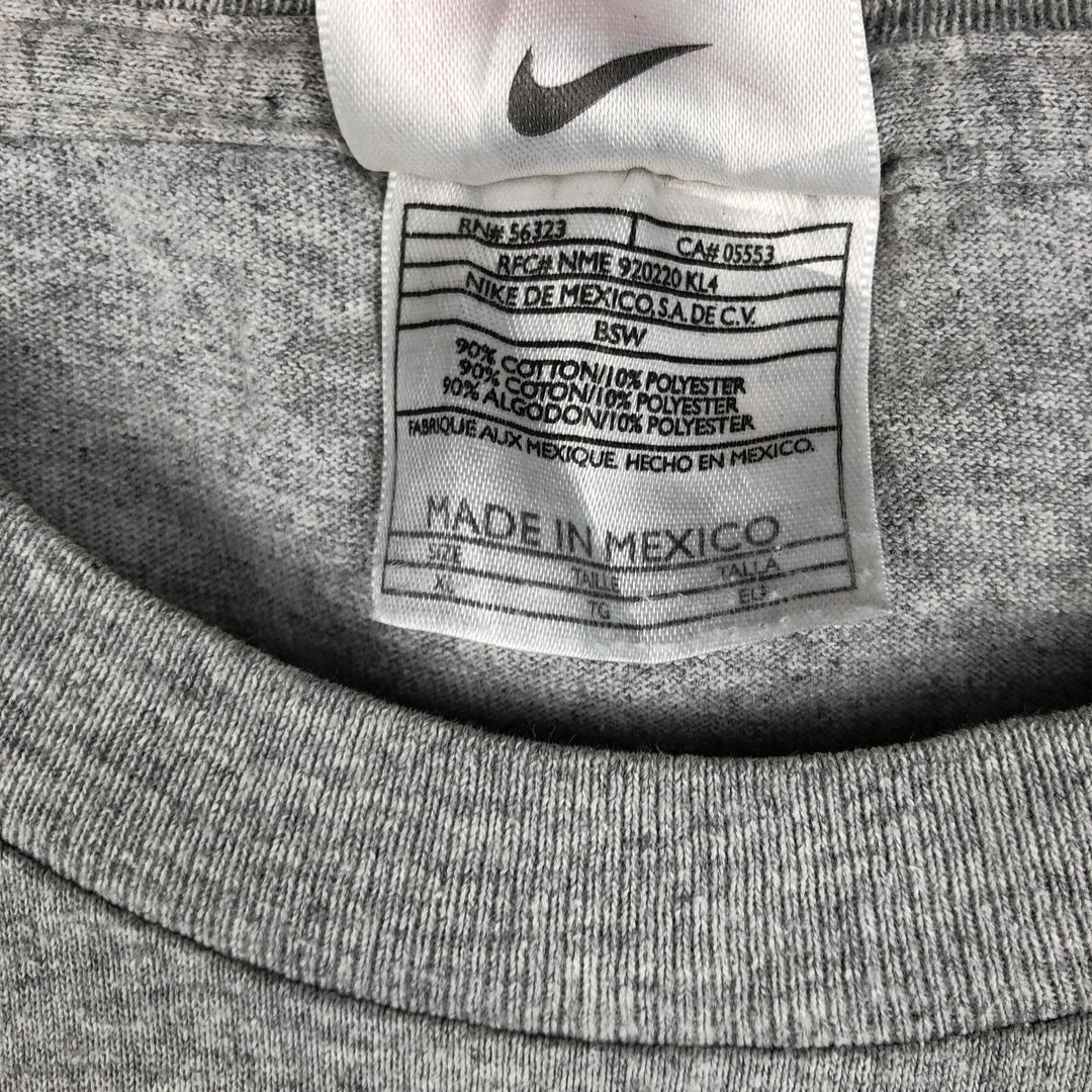 90'S Nike One Point Logo T-shirt, Men's XL, Vintage cotton gray type Vintage Second Hand