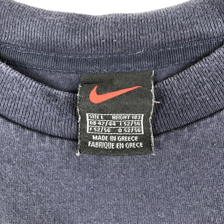 90'S Nike One Point Logo T-shirt, Men's L size, Vintage cotton navy blue type Vintage Second Hand