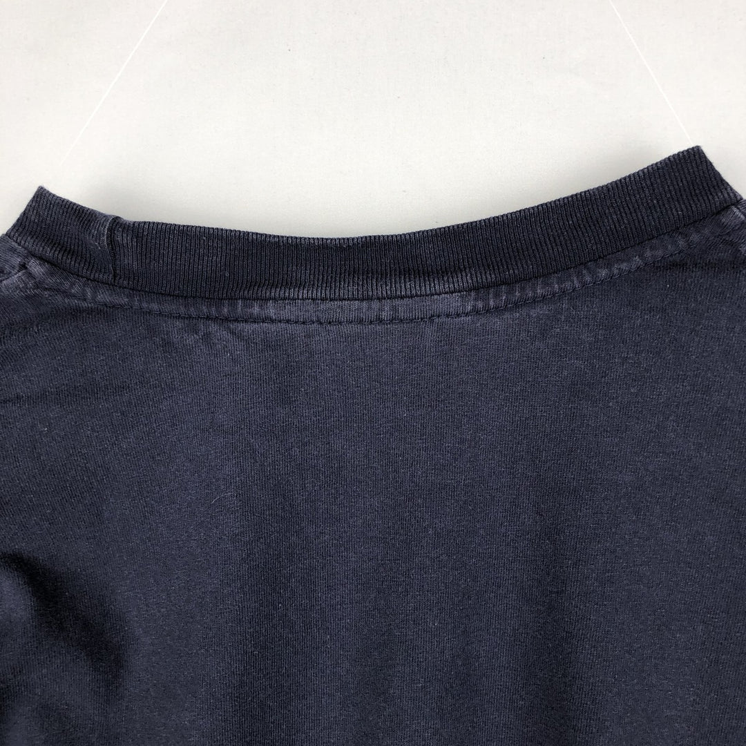 90'S Nike One Point Logo T-shirt, Men's L size, Vintage cotton navy blue type Vintage Second Hand