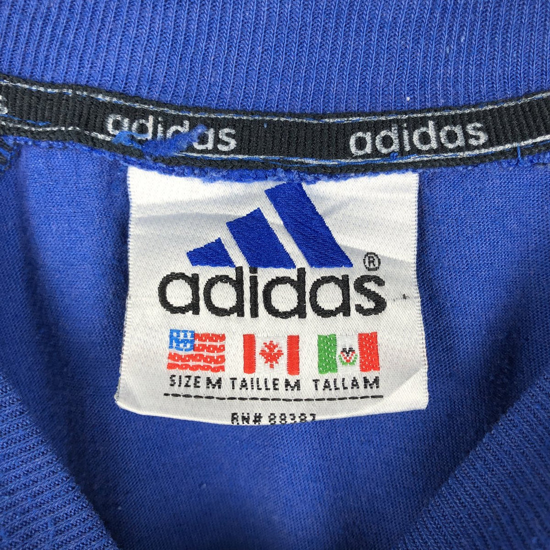 90s-00'S Adidas back logo t-shirt, men's size M (approx.) unclear Navy blue Vintage Second Hand