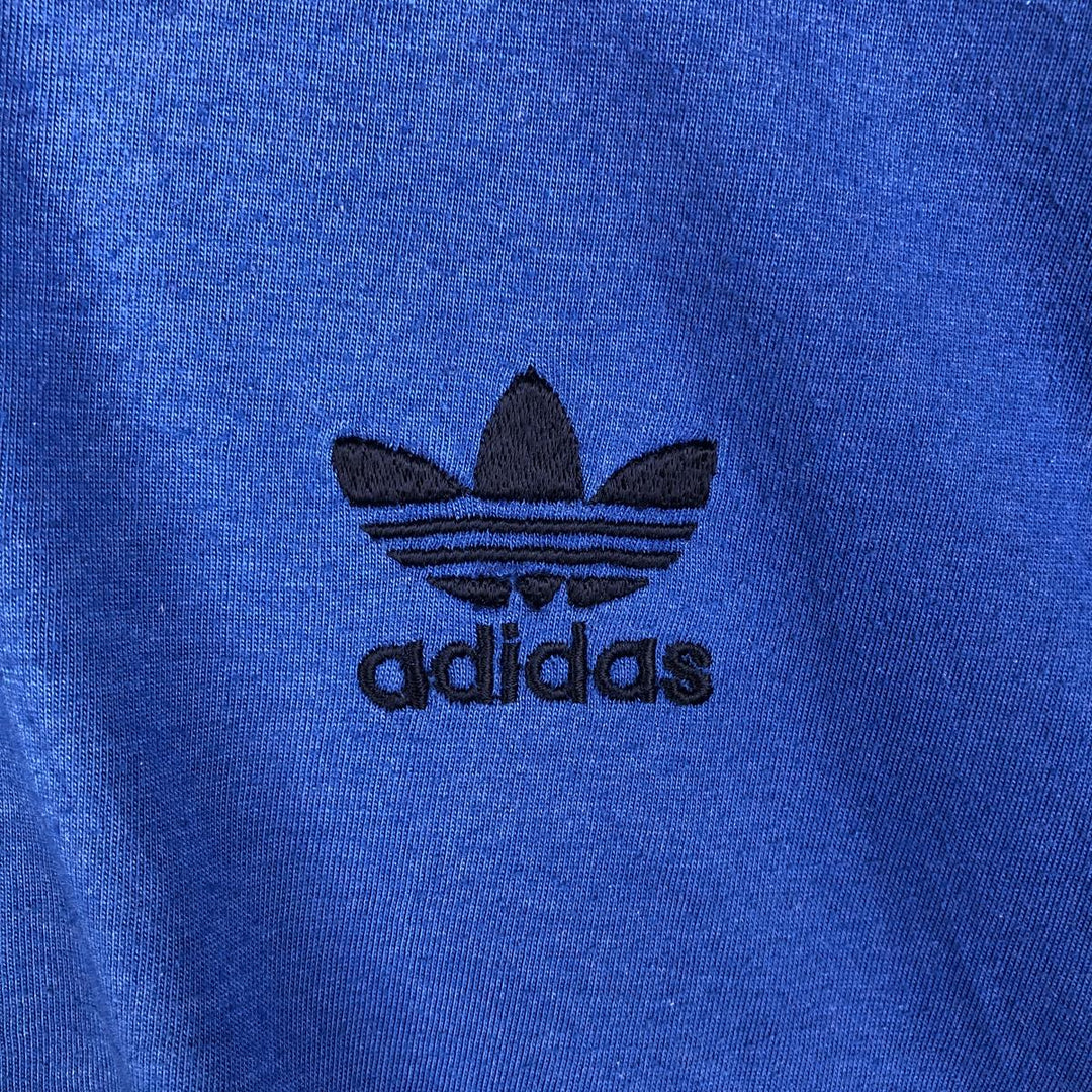 90s-00'S Adidas back logo t-shirt, men's size M (approx.) unclear Navy blue Vintage Second Hand