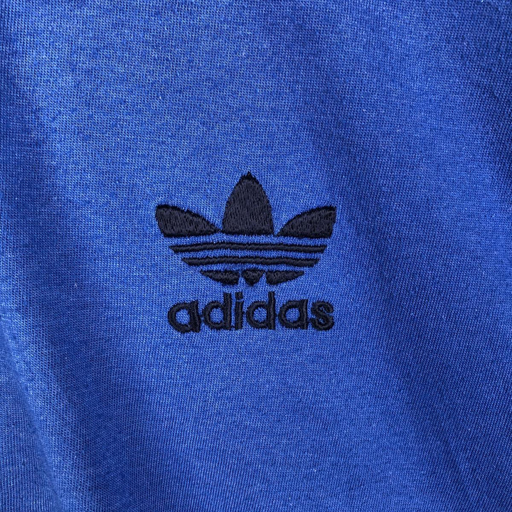 90s-00'S Adidas back logo t-shirt, men's size M (approx.) unclear Navy blue Vintage Second Hand