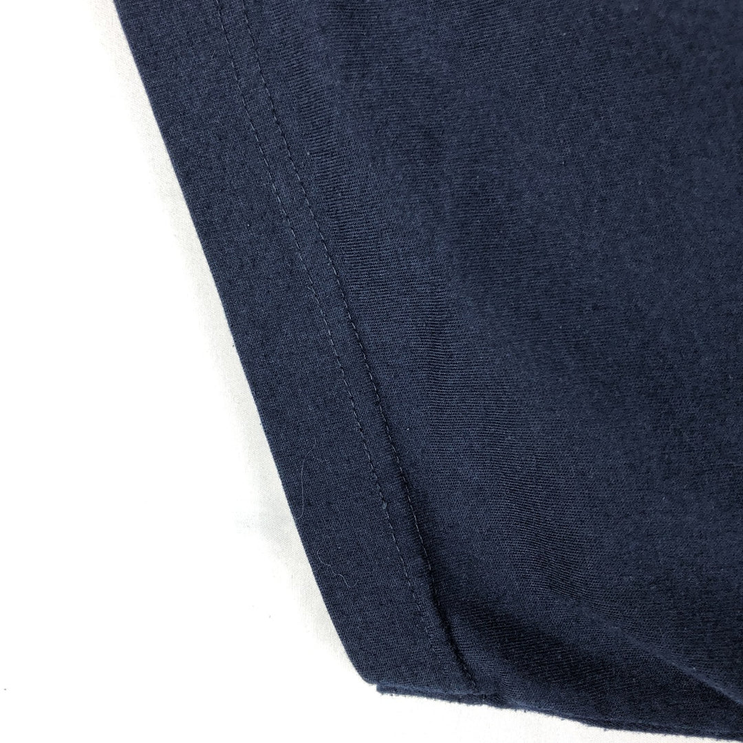 90s-00'S Adidas back logo t-shirt, men's size M (approx.) unclear Navy blue Vintage Second Hand
