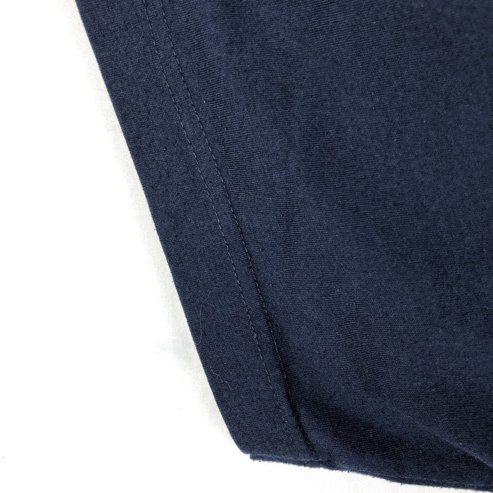 90s-00'S Adidas back logo t-shirt, men's size M (approx.) unclear Navy blue Vintage Second Hand