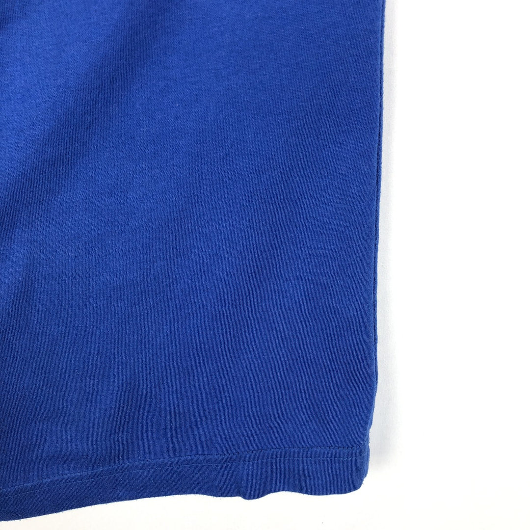 90s-00'S Adidas back logo t-shirt, men's size M (approx.) unclear Navy blue Vintage Second Hand