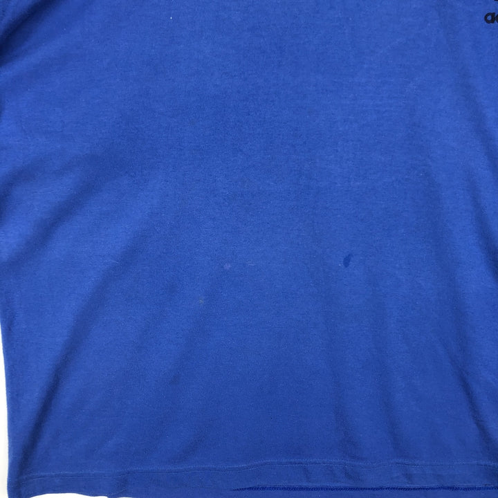 90s-00'S Adidas back logo t-shirt, men's size M (approx.) unclear Navy blue Vintage Second Hand