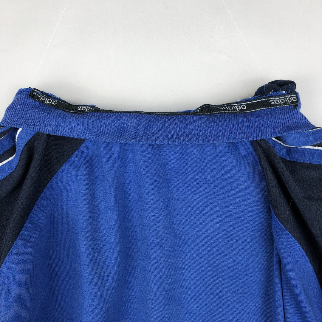 90s-00'S Adidas back logo t-shirt, men's size M (approx.) unclear Navy blue Vintage Second Hand