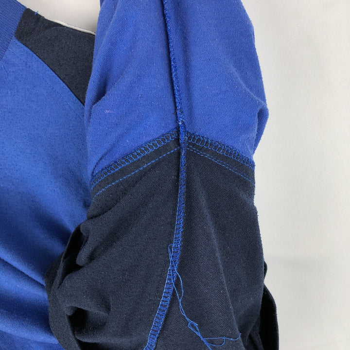 90s-00'S Adidas back logo t-shirt, men's size M (approx.) unclear Navy blue Vintage Second Hand