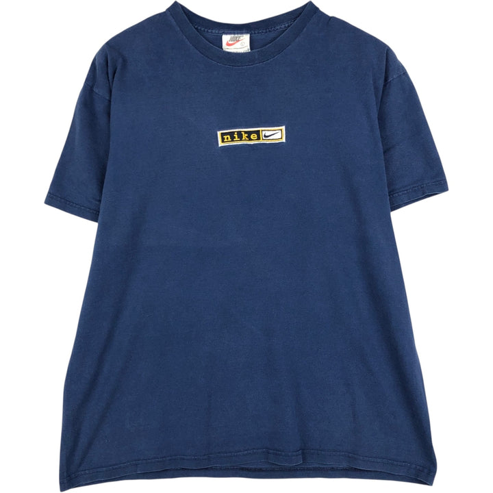 90'S Nike Logo T-Shirt, Made in USA, Men's Size L (approx.), Vintage unclear navy blue type Vintage Second Hand