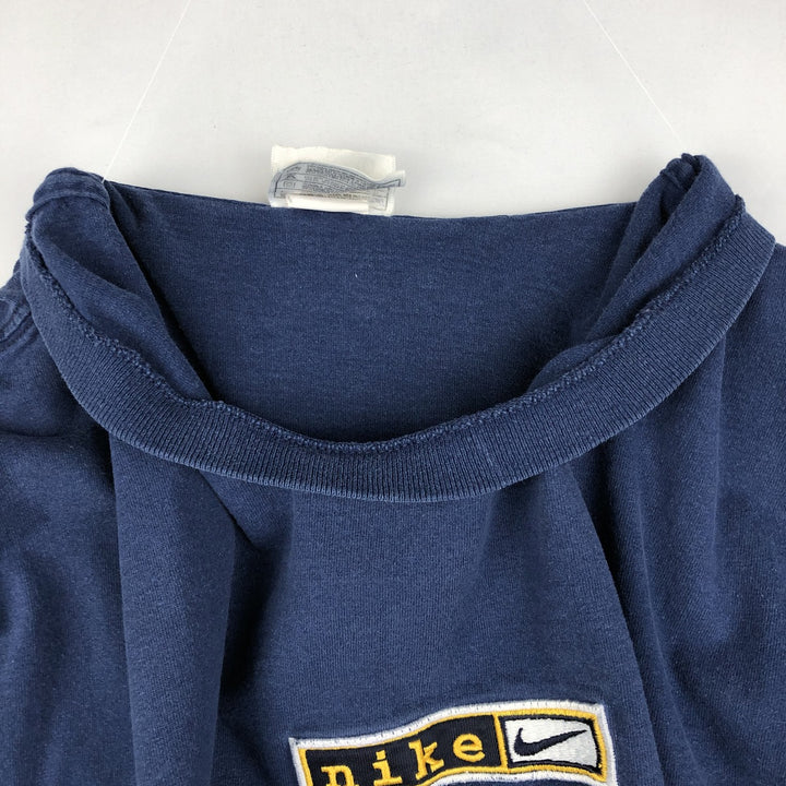 90'S Nike Logo T-Shirt, Made in USA, Men's Size L (approx.), Vintage unclear navy blue type Vintage Second Hand