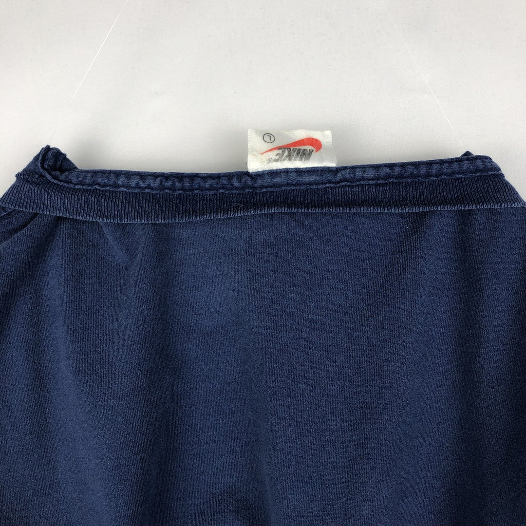 90'S Nike Logo T-Shirt, Made in USA, Men's Size L (approx.), Vintage unclear navy blue type Vintage Second Hand
