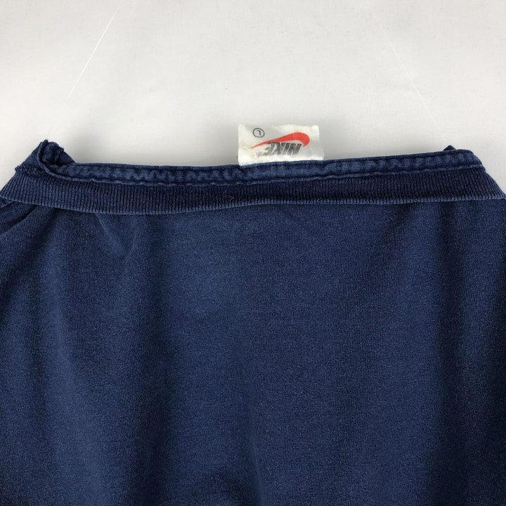 90'S Nike Logo T-Shirt, Made in USA, Men's Size L (approx.), Vintage unclear navy blue type Vintage Second Hand