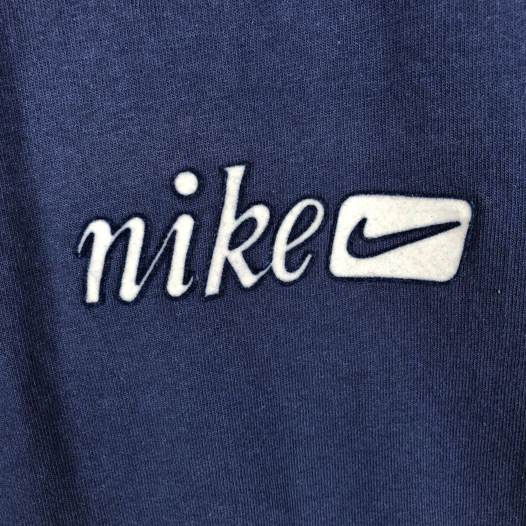 90s-era Nike V-neck sleeveless t-shirt, made in USA, men's size L equivalent, vintage. cotton navy blue type Vintage Second Hand
