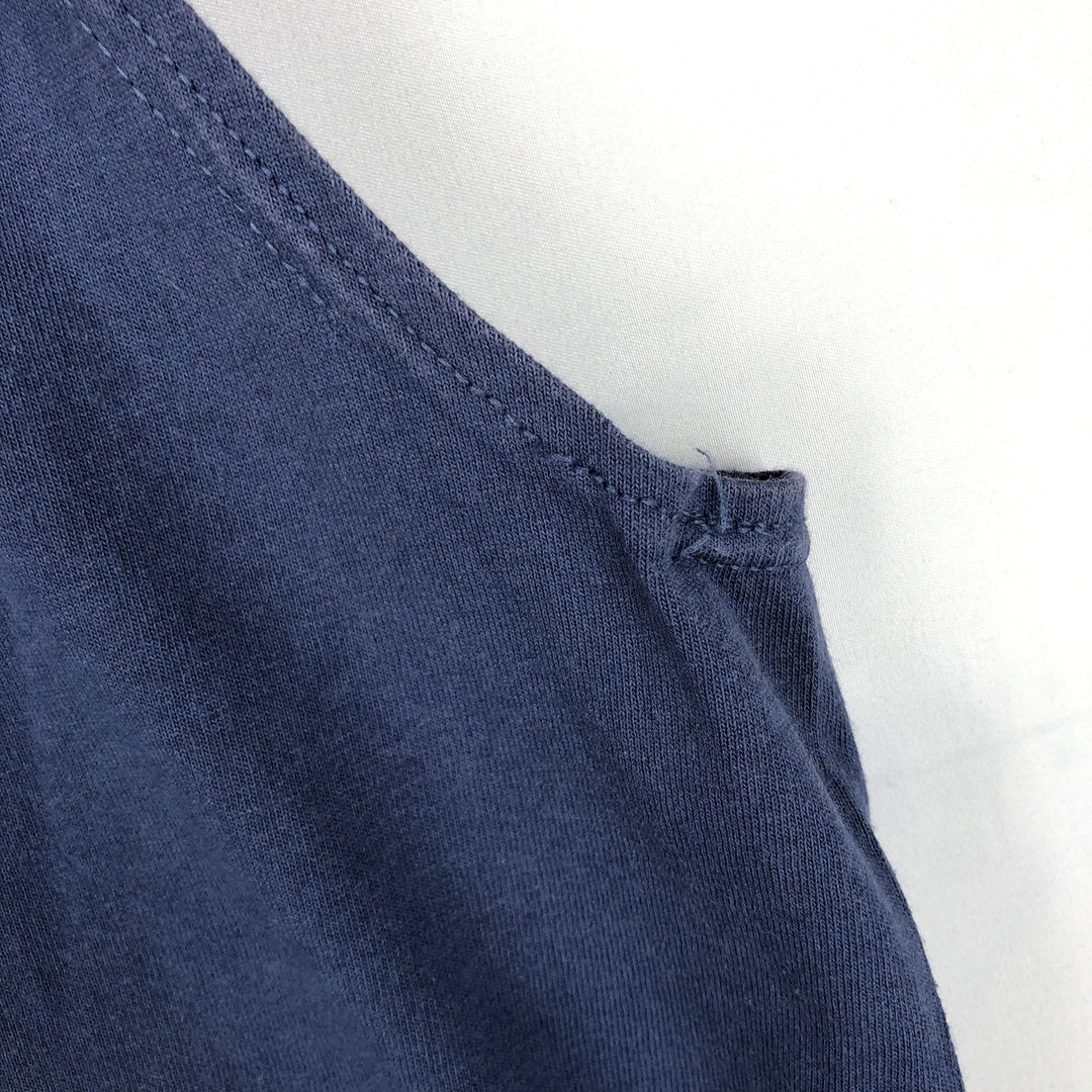 90s-era Nike V-neck sleeveless t-shirt, made in USA, men's size L equivalent, vintage. cotton navy blue type Vintage Second Hand