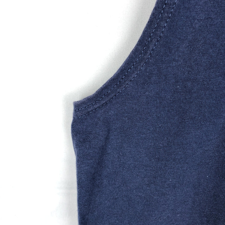 90s-era Nike V-neck sleeveless t-shirt, made in USA, men's size L equivalent, vintage. cotton navy blue type Vintage Second Hand