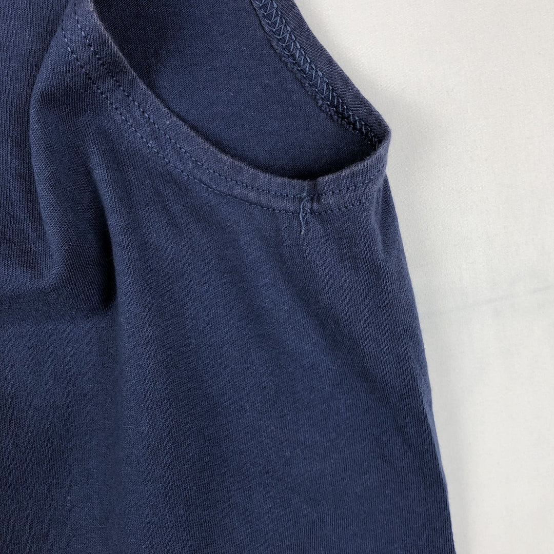 90s-era Nike V-neck sleeveless t-shirt, made in USA, men's size L equivalent, vintage. cotton navy blue type Vintage Second Hand
