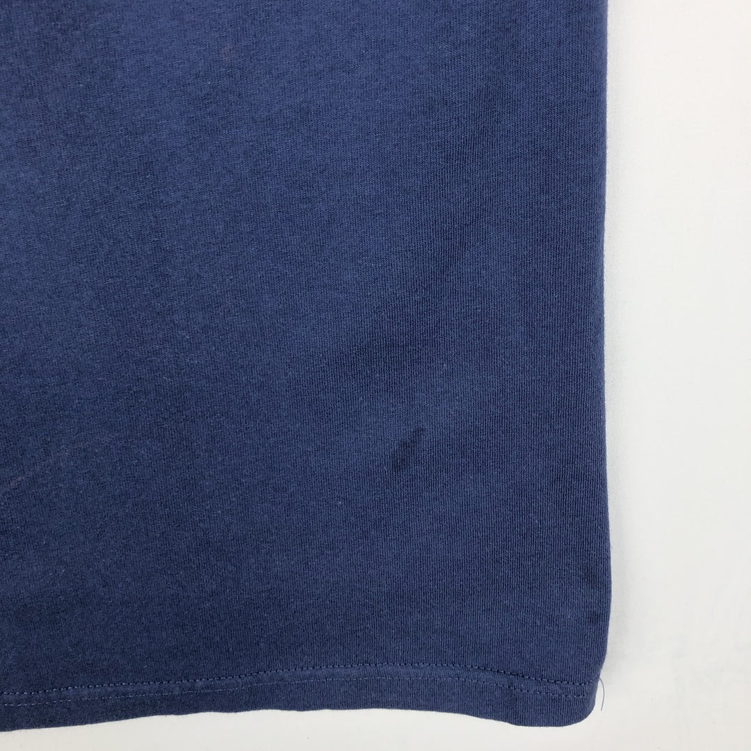 90s-era Nike V-neck sleeveless t-shirt, made in USA, men's size L equivalent, vintage. cotton navy blue type Vintage Second Hand