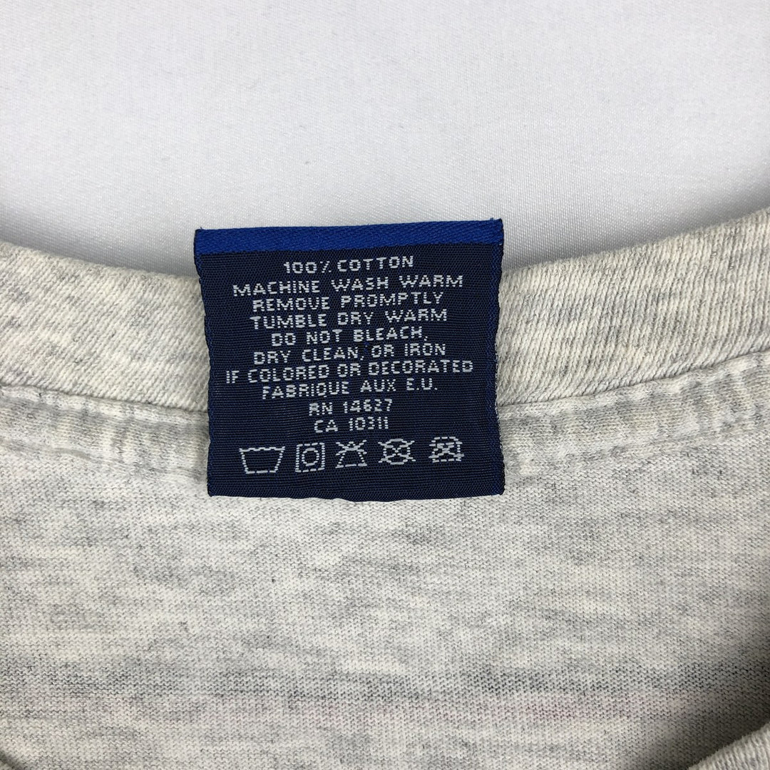 90'S Umbro Blue Tag Logo Print T-Shirt, Made in USA, Men's Size L (Equivalent), Vintage cotton gray type Vintage Second Hand
