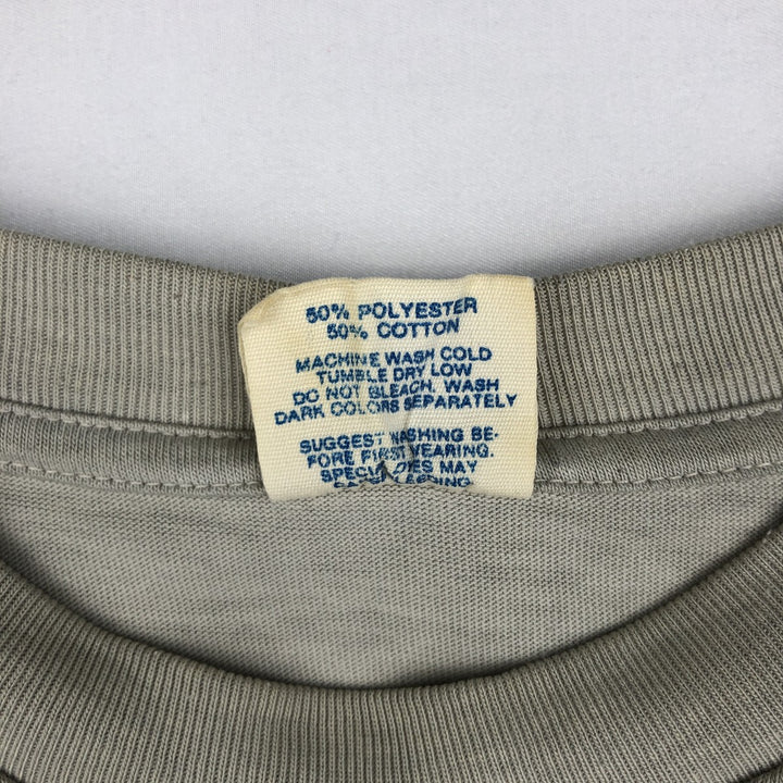 80'S Adidas logo t-shirt, made in USA, men's size M (approx.), crew neck, vintage. polyester gray type Vintage Second Hand