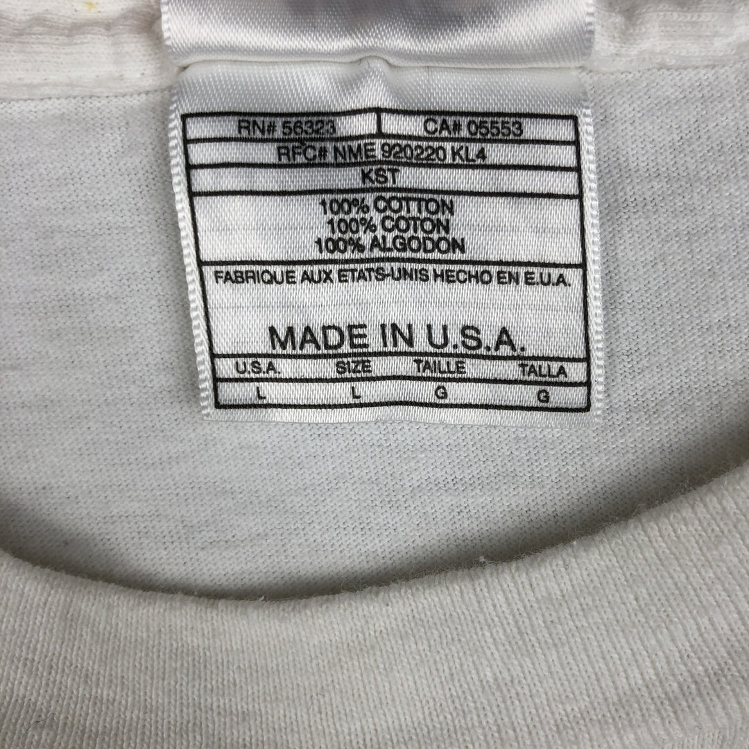 90'S Nike Michael Jordan Restaurant Sports Print T-Shirt, Made in USA, Men's Size L cotton white type Vintage Second Hand