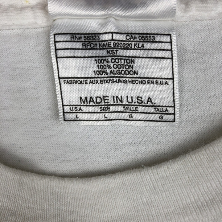 90'S Nike Michael Jordan Restaurant Sports Print T-Shirt, Made in USA, Men's Size L cotton white type Vintage Second Hand