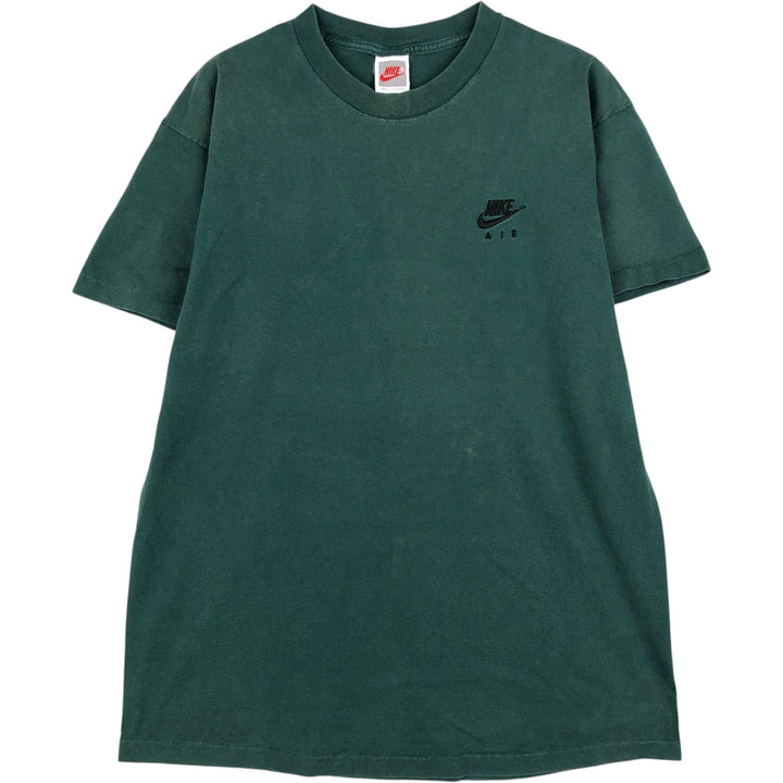 90'S Nike Silver Tag Logo T-Shirt, Made in USA, Men's Size L (approx.), Vintage cotton Green type dark green Vintage Second Hand