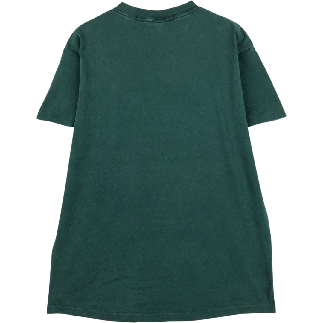 90'S Nike Silver Tag Logo T-Shirt, Made in USA, Men's Size L (approx.), Vintage cotton Green type dark green Vintage Second Hand